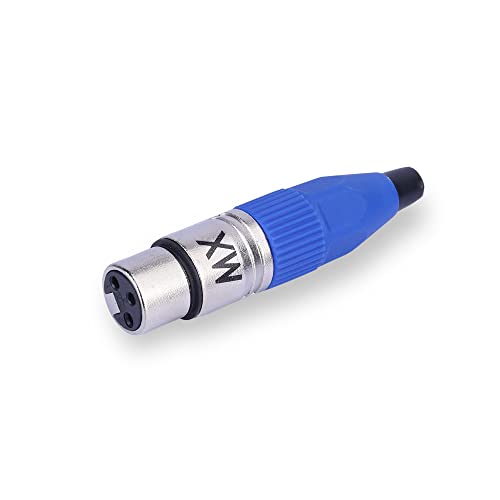 Image of MX 3 Pin XLR Microphone pin Pure Copper Nickel Plated Pins1 for High Conductivity microphone (3-pin microphone Female connector, Pack of 4, Female Connector)