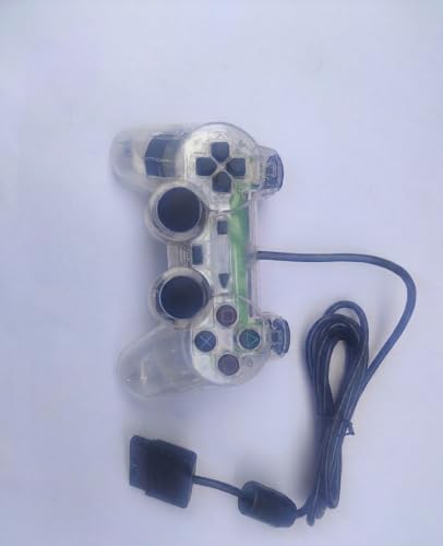 Image of Premium PS2 Compatible Wired Controller - High-Performance Gamepad for PlayStation 2 (All Models) Ergonomic Gamepad with Dual Vibration Feedback, Precision 360 Analog Sticks, Ergonomic Pro Grip - (WHITE (TRANSPARENT))