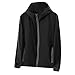 Mens Quick Dry Long Sleeve Full Zip Hoodie UPF 50+ Light Jacket Athletic Running Sun Protection Hooded Jackets Black