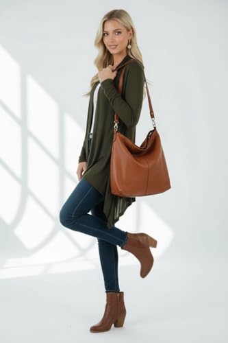 Image of ToBeInStyle Womens Open Front Long Sleeve Lightweight Asymmetrical Draped Cardigan with Side Pockets