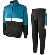 Men's Athletic Casual Tracksuit Pants Hooded Full Zip Jacket Sweatsuit