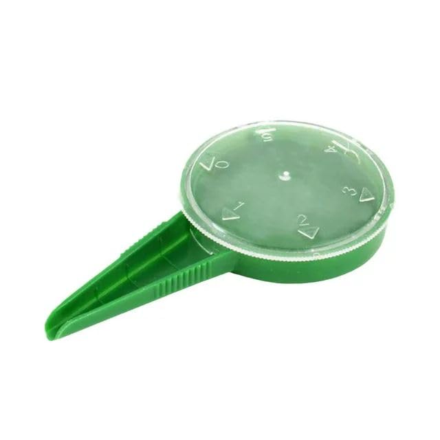 Green Seeding Dispenser 5 File Adjustable Planter Plant Seed Hand Sower Dispenser Grass Held Seeding Flower Multifunction Tool Gardening and Lawn Care