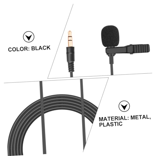 Image of Angoily 2pcs Clip Lavalier Microphone for Live Streaming Compatible Pocket Omnidirectional Design for Vlogging Interviews and Gaming Easy to Use and