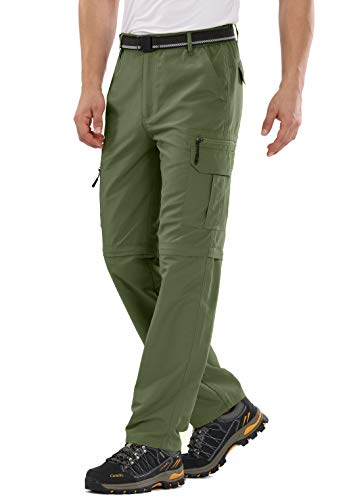 Men's Hiking Pants Convertible Lightweight Zip-Off Outdoor UPF 40 Quick Dry Fishing Safari Cargo Pan - //coolthings.us