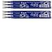 Pilot, LOT de 2 Sets de 3 recharges roller FriXion ball Bleu