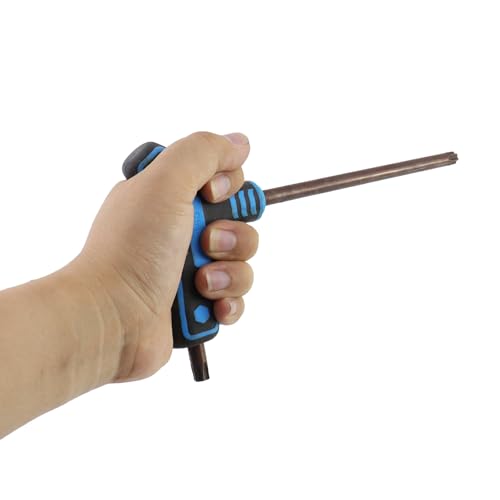 Image of Antrader T45 Torx Screwdriver,Anti Tamper Proof Torx Key,S2 Steel Non-Slip T-Handle Dual End Wrench (Blue)