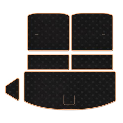 Hotfield マツダ 互換品 新型 CX-80 CX80 KL系 ラゲッジルームマット STDブラック ロック糸カラー:オレンジ