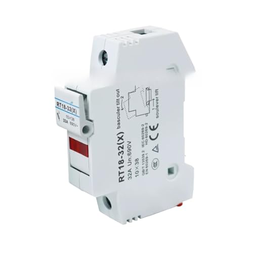 Fusible céramique RT18-32 RO15 690V 1P LED porte-fusible pour rail DIN et cartouche 10x38