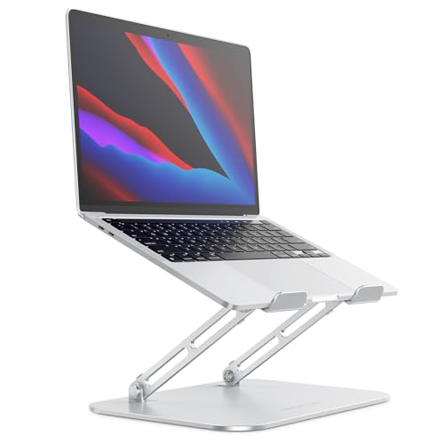 Laptop Stand, OMOTON Portable Foldable Aluminum Computer Riser for Desk, Adjustable Height Angle...