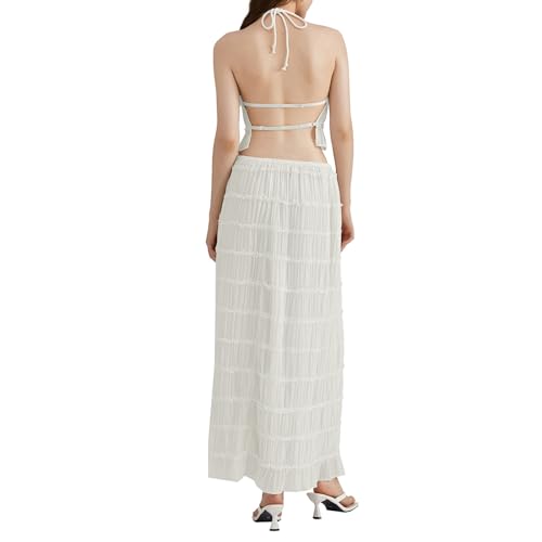 Sastianaen Women Sexy Mini Skirt Set Y2k Strapless Tube Top Bodycon Skirt 2 Piece Outfits Dress Solid Party Club Streetwear3