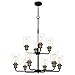 Quoizel COX5030MBK Cox Chandelier, 10-Light 1000 Total Watts, Matte Black
