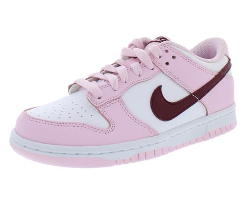 Nike Dunk Low Men's Basketball Shoes, Pink White Burgundy, 36.5/37 EU