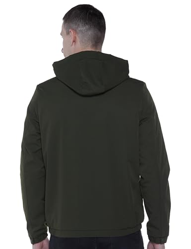 Image of Qube By Fort Collins Men's Regular Fit Lightweight Winter Jacket - Textured Fabric, Warm & Stylish Outerwear