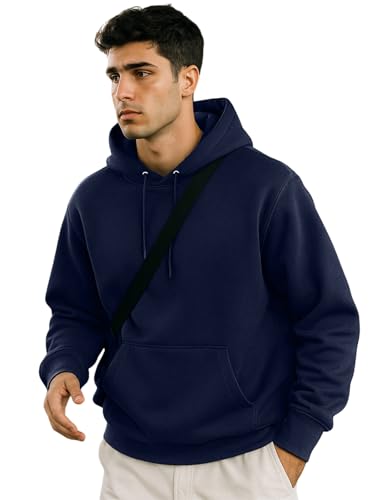 Image of Veirdo 280 GSM Cotton Fleece | Hooded Neck Full Sleeve | Regular Fit Sweatshirt | Solid Hoodie for Men | Sizes: S to 3XL