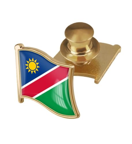 Image of vmcoatdu Country Flag Backs Locking Pin Keepers Locking Clasp Pin Badge International Travel Brooch Metal Alloy Souvenir Pin 0.75x0.7 Inch Small Pin