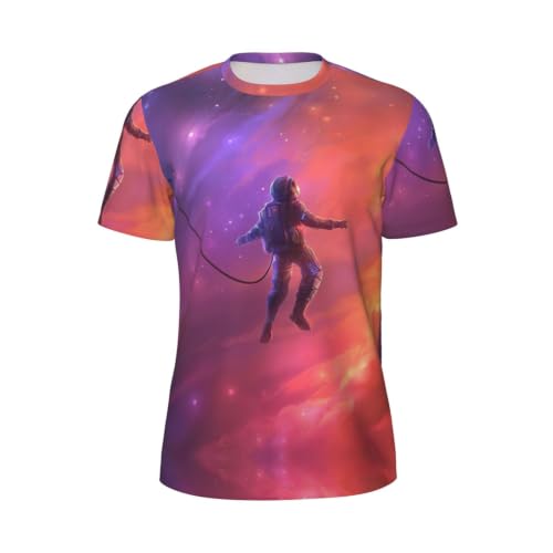 T-shirt astronaute en maille pour homme à manches courtes