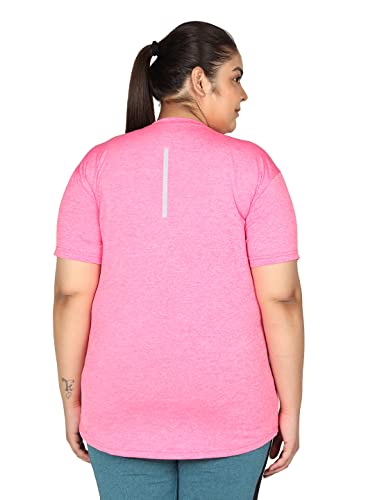 Image of CHKOKKO Women's Polyester Round Neck Regular Fit Gym Sports T-Shirt