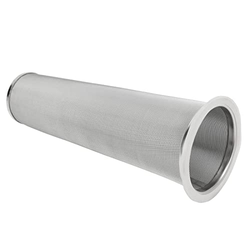 Yctze Efficient 304 Stainless Steel Cold Brew Coffee Cone Mesh - Portable Coffee Brew Infuser with White Rubber Circle - Ideal for FruitInfused Drinks (8 * 21cm)