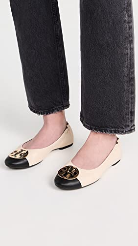 Cream & Black Cap-Toe Ballet Leather by Tory Burch3
