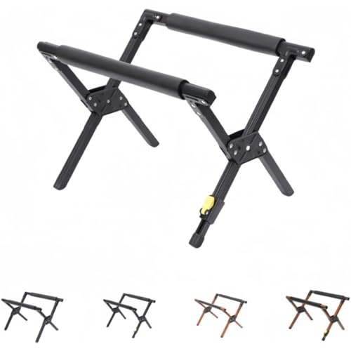 Joxoilso クーラースタンド 屋外キャンプ用アイスバケツラックアルミ合金 調節可能 な断熱ボックスラック 便利な 折りたたみ式キャンプ収納ラック 収納 断熱ボック キャンプ ボックススタンド 折りたたみ 調節可能 軽量 便利 (升降スタイル,ブラック