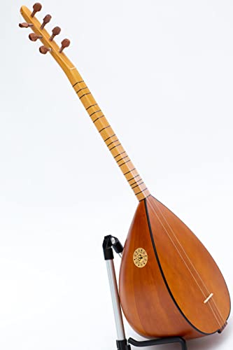 Türkisches Baglama mit kurzem Hals Saz aus massivem Kirschholz mit integriertem Mikrofon