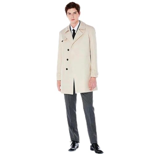 Manteau brise-bise classique homme JXQXHCFS contre le vent d'automne avec ceinture