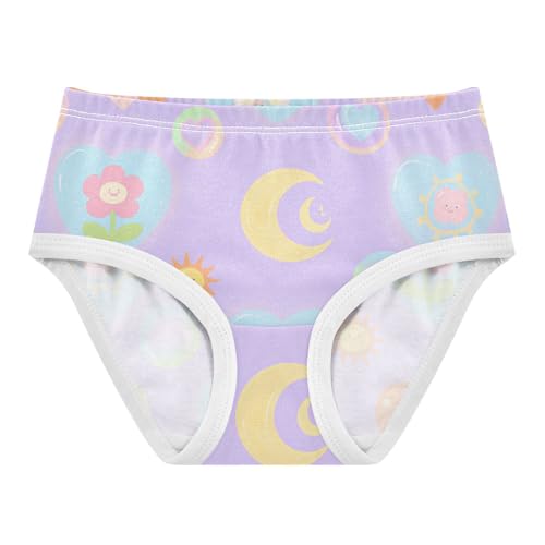 GuoChe Organic Cotton Panties Stretchy Triangle Panties Briefs Underwear for Young Girls in Sizes 2T,3T, 4T, 5T, 6Y and 8Y