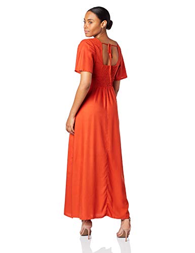 Vestido Casual Longo, Mercatto, Feminino, Laranja Escuro, M