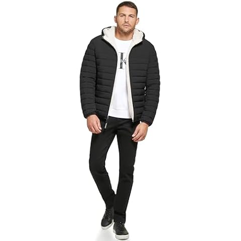 Calvin Klein Men's Sherpa Lined Puffer Jacket Cover