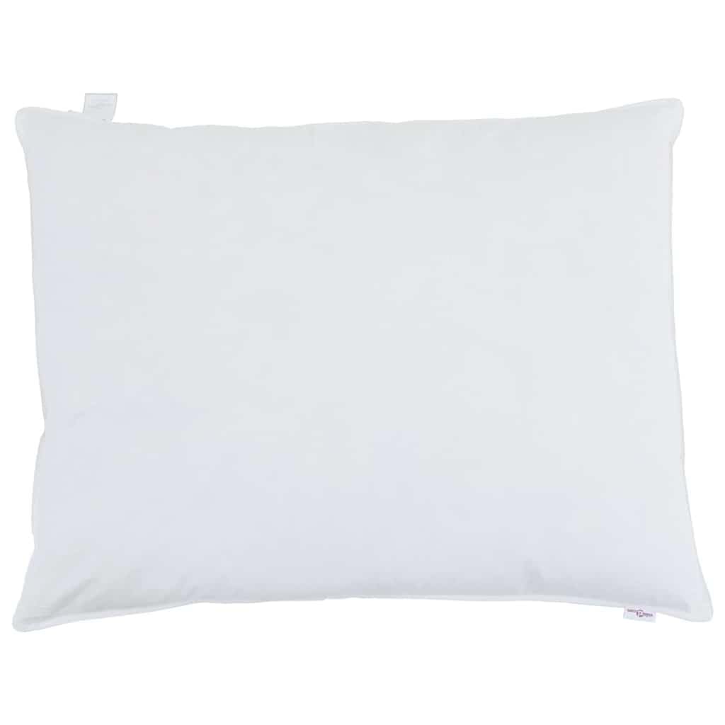 2 almohadas de 40 x 60 cm, color blanco, con relleno de plumas, ergonómicas y suaves para dormir de cuello y espalda, comodidad de plumón, ideal como almohada para dormir de lado
