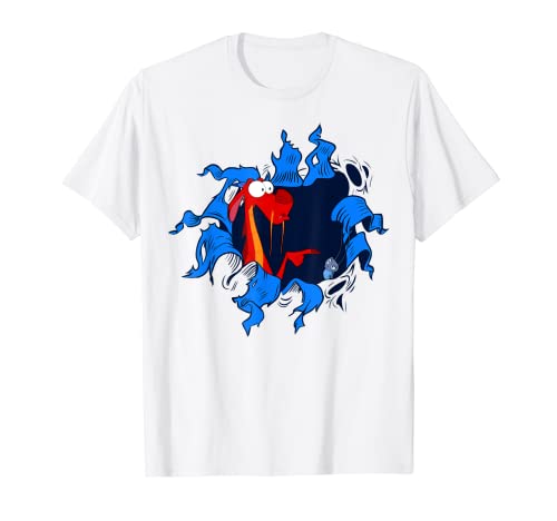 Disney Mulan Mushu Cri-Kee Takes The Blame Ripped Camiseta