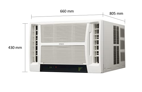 Image of Hitachi 1.5 Ton 5 Star Window AC (Copper, Dust Filter, 2021 Model, RAV518EEDO, White), Extra Large, Free 1 Year Extended warranty