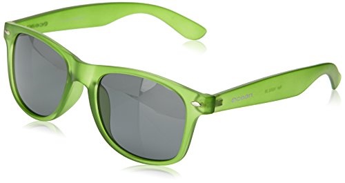 Ocean Sunglasses Beach Wayfarer - Gafas de Sol polarizadas - Montura : Verde Brillante Transparente - Lentes : Verde Espejo (18202.26)