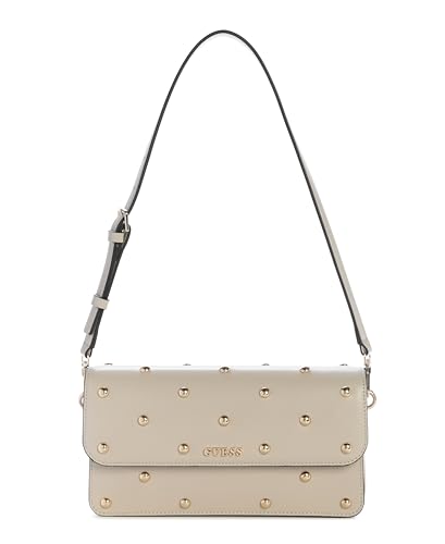 GUESS Bolsa de ombro com aba Sadie, cinza-acastanhado claro