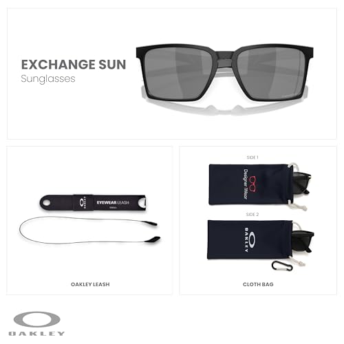 OAKLEY Exchange Sun OO9483 Rectangle Sunglasses for Men for Women+ Bundle Accessory Leash Kit, Microfiber Pouch2