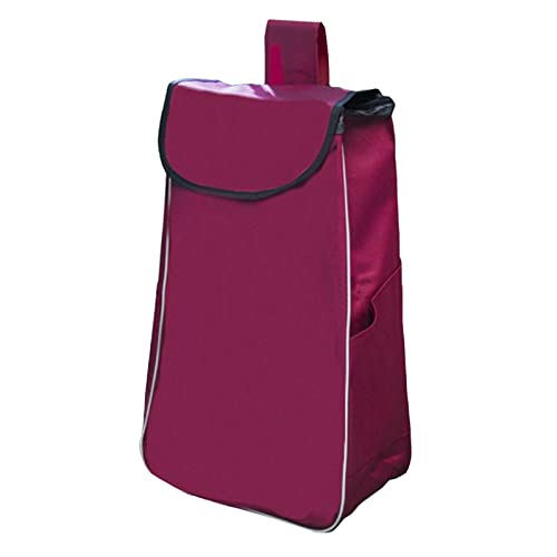 Gralara Bolsa de Almacenamiento de Repuesto para Carrito de Compras, portátil, Impermeable, para Carrito de supermercado, Bolsa Plegable, Vino Tinto Espesado