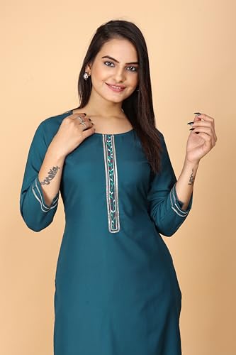 Image of Women Kurta Pant Dupatta Set FJ /White Kurti with Pant OR DUPTTA
