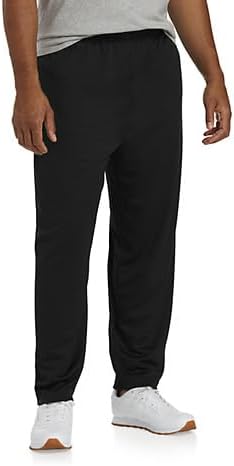 Big and Tall Performance Mesh Open-Hem Pants Black 4XLT