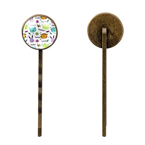 Épingles à cheveux décoratives lapins et tigres, accessoires premium - 2