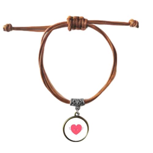 Bracelet cuir rose Saint-Valentin pour couple complice lors de vos sorties romantiques