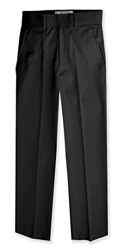 Boys Flat Front Slacks Slim Fit Dress Pants
