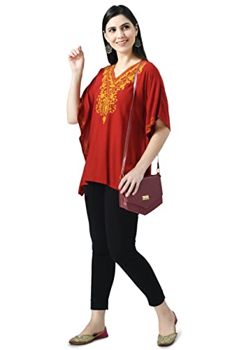 Image of QAZMI Women's Rayon Cotton Kaftan