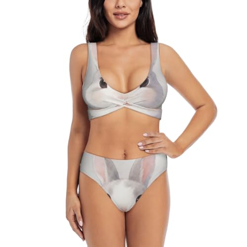 Bikini croisé femme Rabbit Wash Art Ensemble pour sublimer votre silhouette à la plage