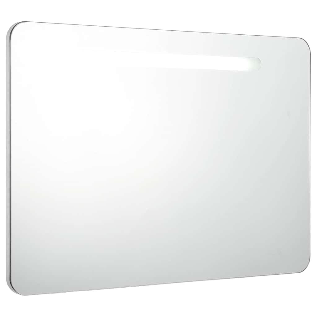 vidaXL Szafka łazienkowa z lustrem i LED, 80 x 9,5 x 55 cm