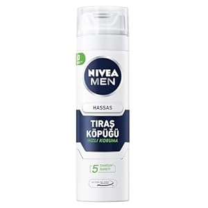 NIVEA MEN Shaving Foam For Sensitive Skin, 200 milliliters