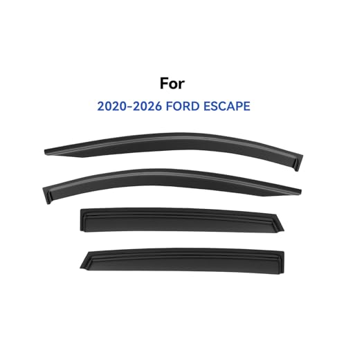 Image of Window Visors Rain Guards for 2020-2026 Ford Escape, Out-Channel Window Vent Wind Deflectors Visors Shades for 20-26 Escape(Not for Active)