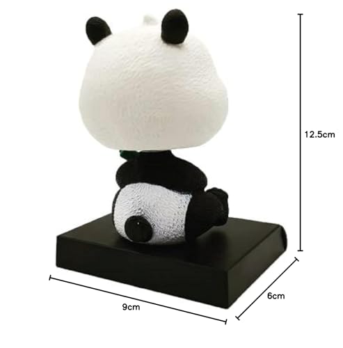 Image of AUGEN Super Hreo Panda Action Figure Limited Edition Bobblehead with Mobile Holder for Car Dashboard, Office Desk & Study Table (Pack of 1)(Plastic)