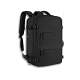 Mochila Viagem Grande Mala de Mão a Bordo Mochila para Trilha Large (PRETO)