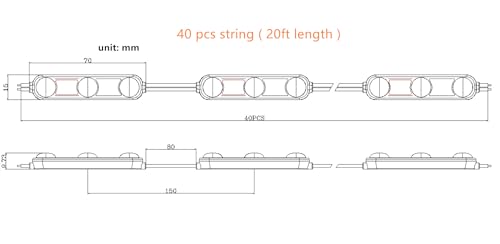 Módulo LED azul decorativo e impermeable para transformar la fachada de tu negocio 3
