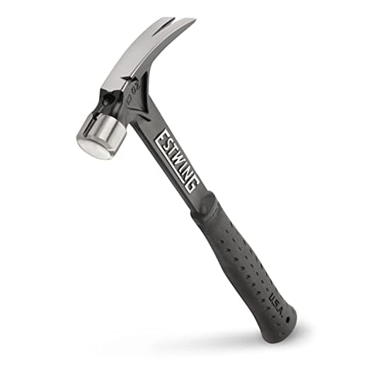 ESTWING Ultra Series Hammer - 15 oz Short Handle Rip Claw Framing Hammer with Smooth Face & Shock Reduction Grip - EB-15SR